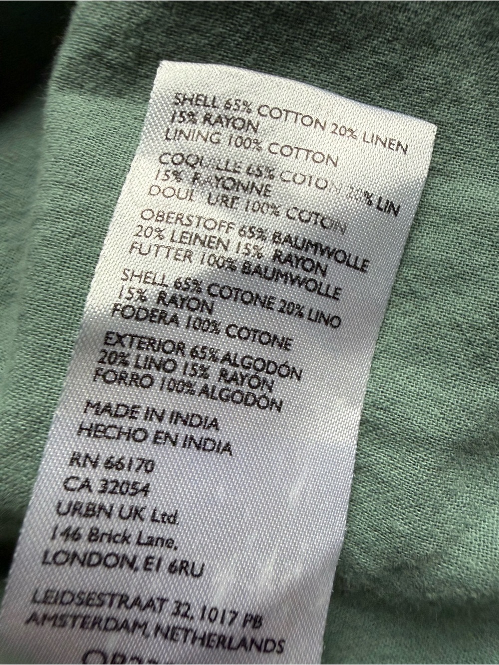 Free People We The Free Sage Green Jacket with Front Pockets - Picture 8 of 8